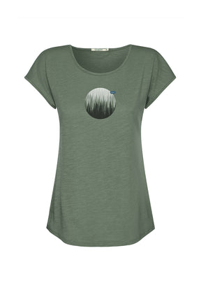 Moos Grey: Lässiges T-Shirt aus Bio-Baumwolle für Damen [20179]