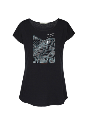 Schwarz:  Sportliches T-Shirt aus Bio-Baumwolle für Damen [20185]