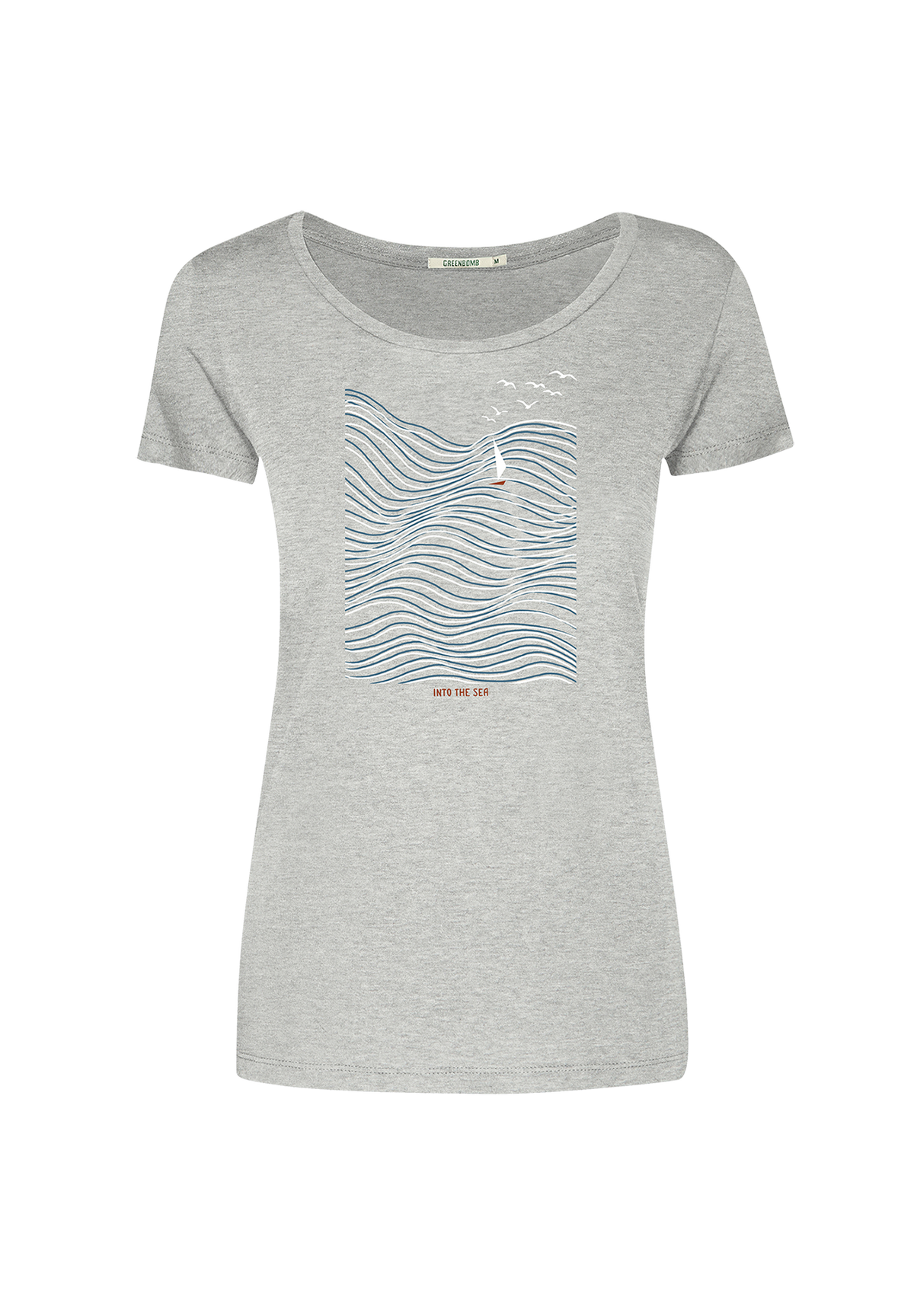 Heather Grey: Sportliches T-Shirt aus Bio-Baumwolle für Damen [20197]