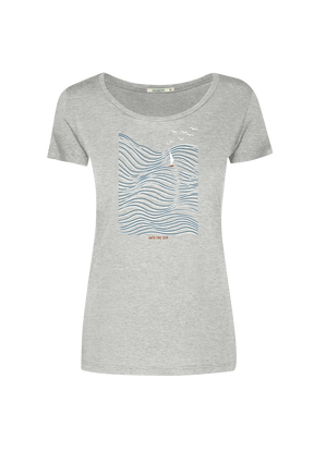 Heather Grey: Sportliches T-Shirt aus Bio-Baumwolle für Damen [20197]