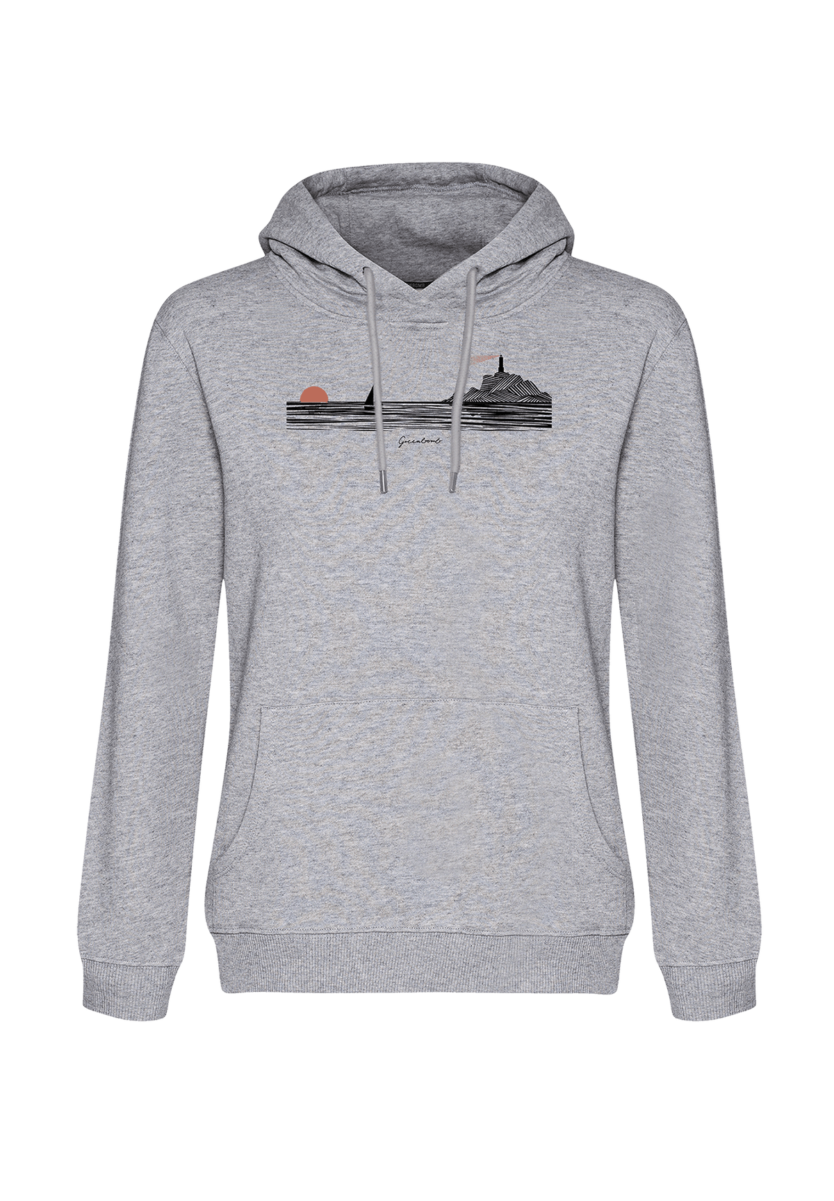 Heather Grey: Gemütlicher Hoodie aus Bio-Baumwolle für Damen [20201]