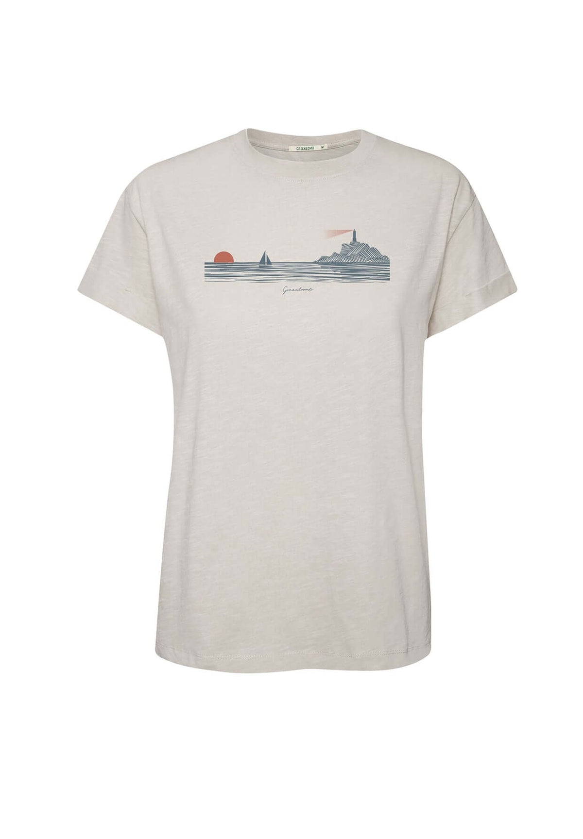 Off White: Lässiges T-Shirt aus Bio-Baumwolle für Damen [20203]