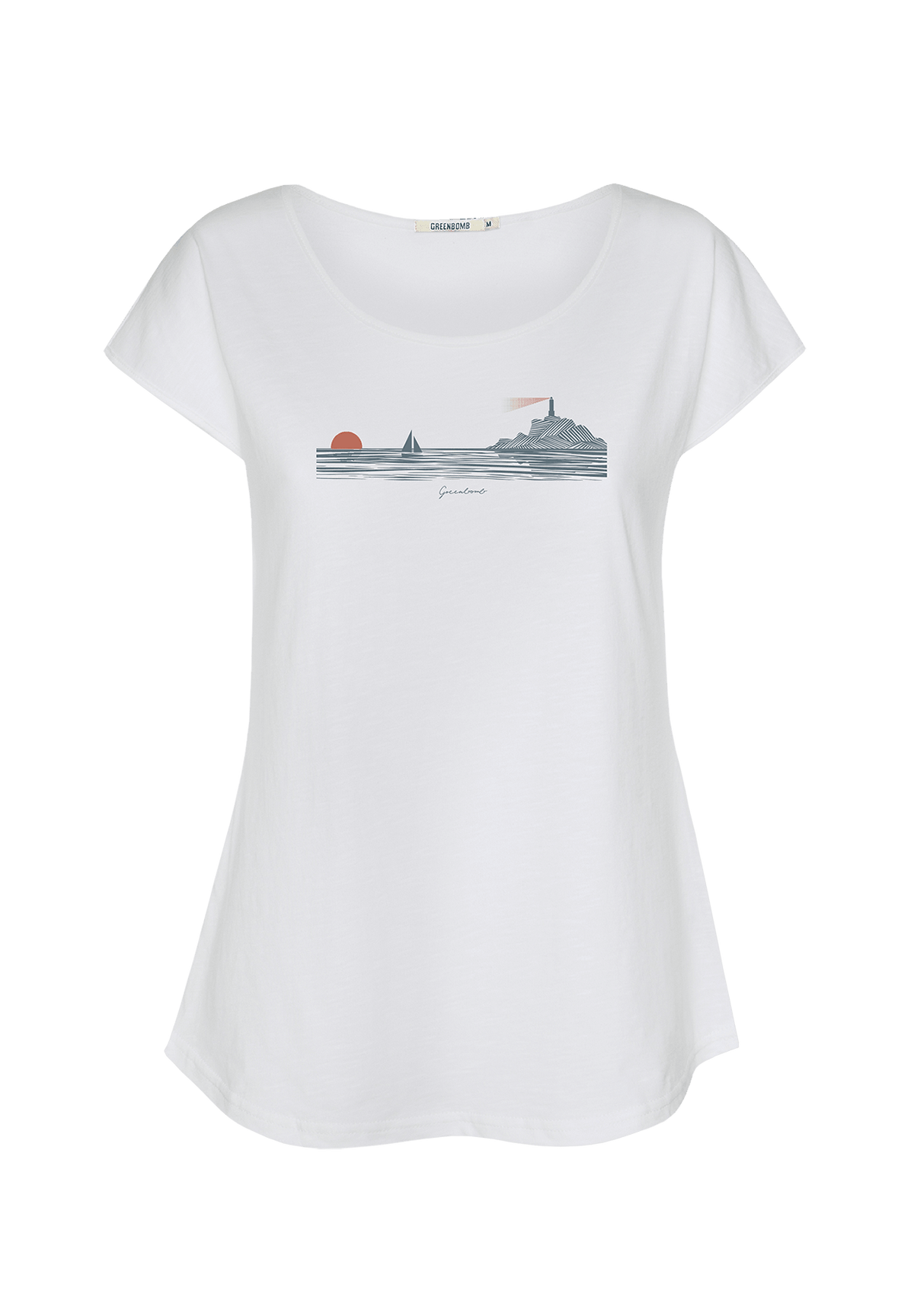 White: Lässiges T-Shirt aus Bio-Baumwolle für Damen [20208]