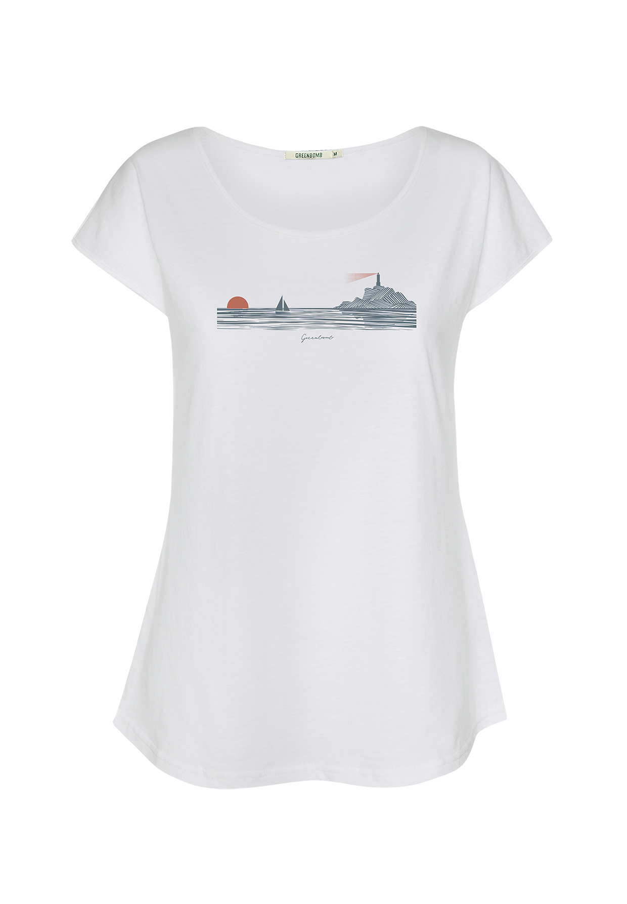 White: Sportliches T-Shirt aus Bio-Baumwolle für Damen [20208]