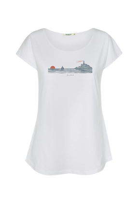 White: Sportliches T-Shirt aus Bio-Baumwolle für Damen [20208]