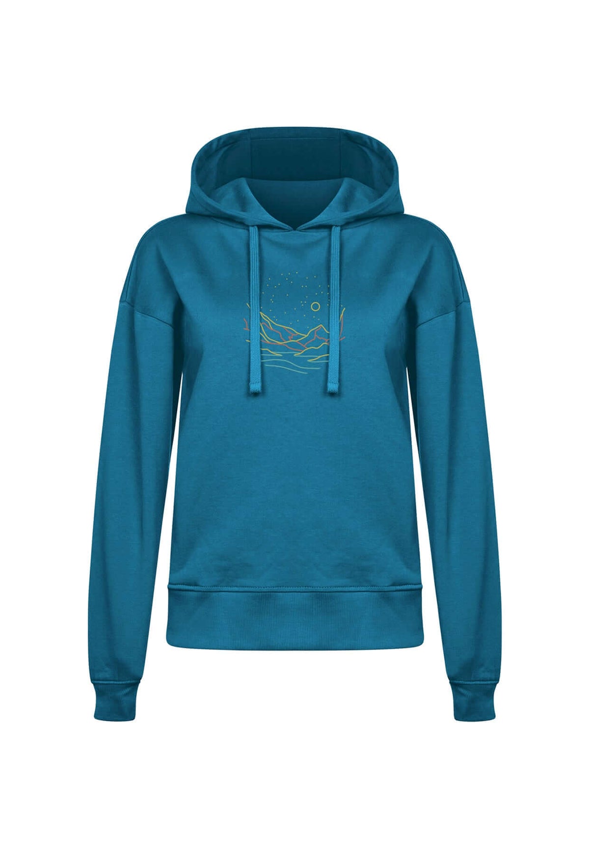 Rich Blue: Gemütlicher Hoodie aus Bio-Baumwoll Mix für Damen [20226]