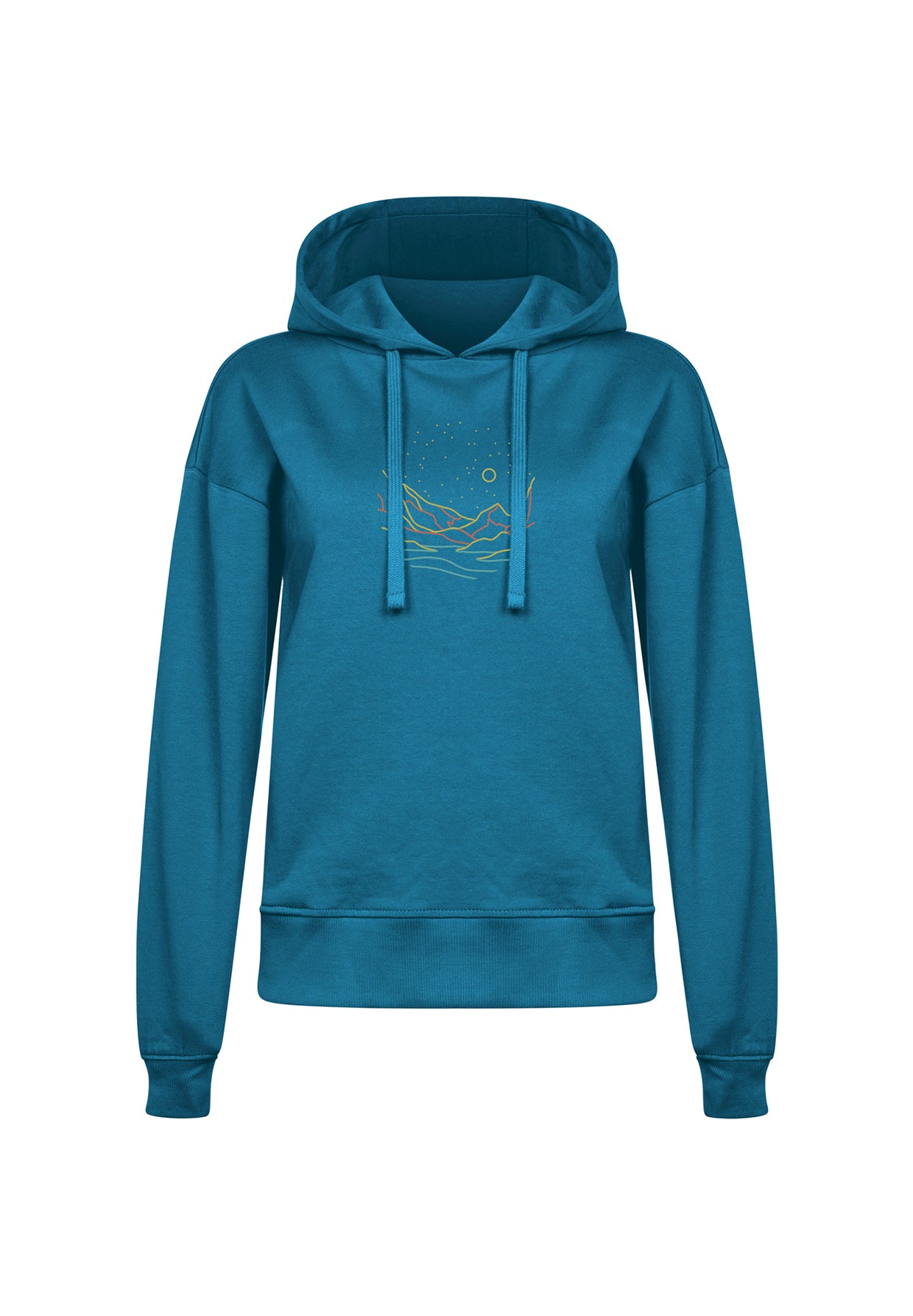 Blau:  Gemütlicher Hoodie aus Bio-Baumwoll Mix für Damen [20226]