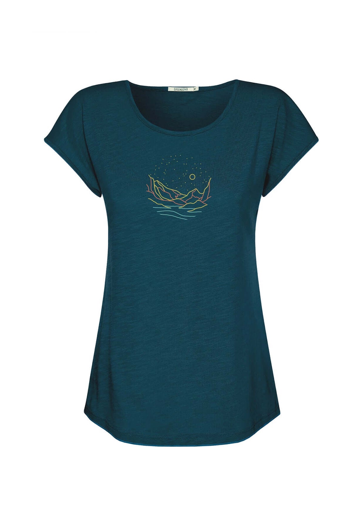 Petrol Green: Lässiges T-Shirt aus Bio-Baumwolle für Damen [20228]