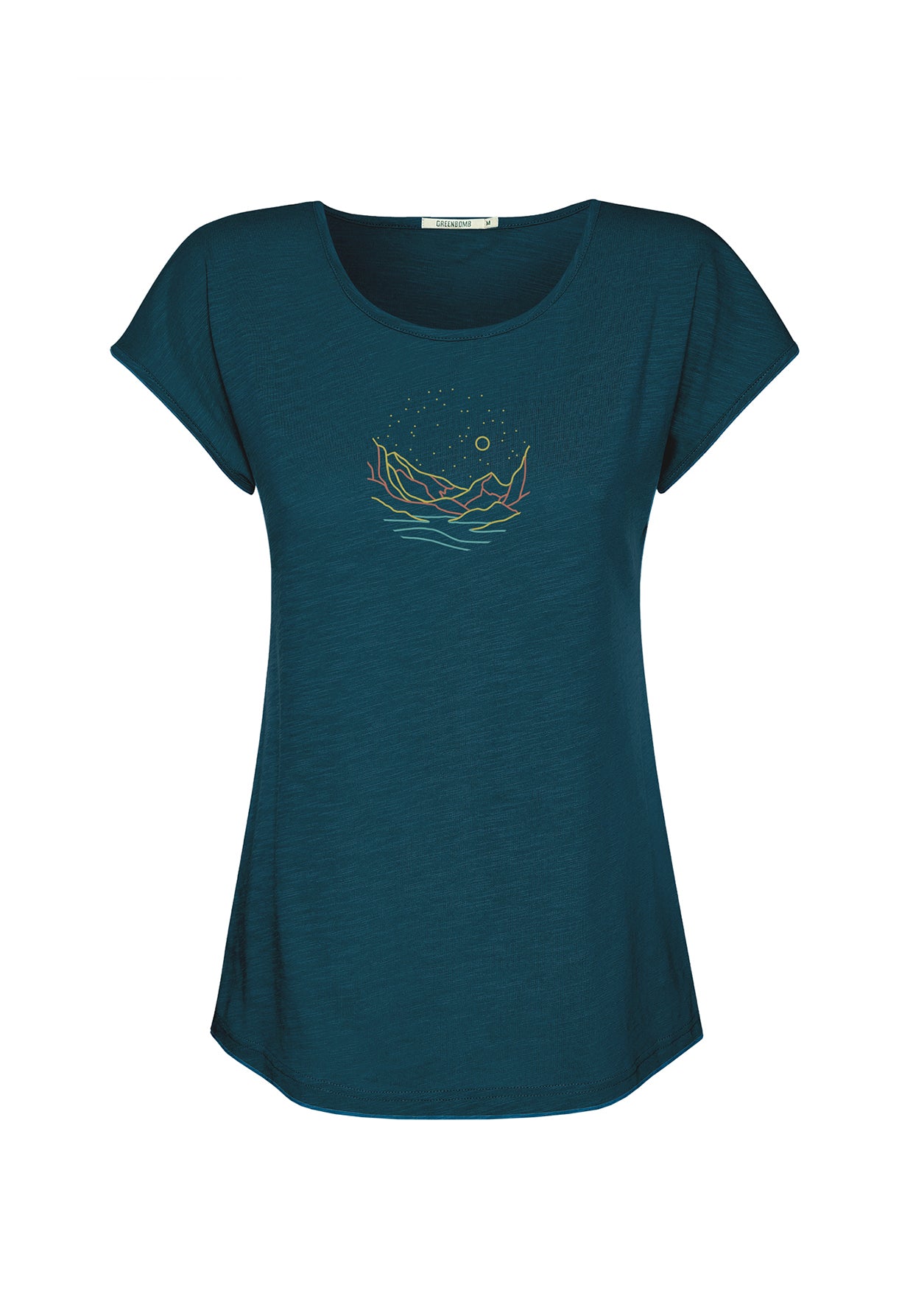 Petrol Green: Lässiges T-Shirt aus Bio-Baumwolle für Damen [20228]