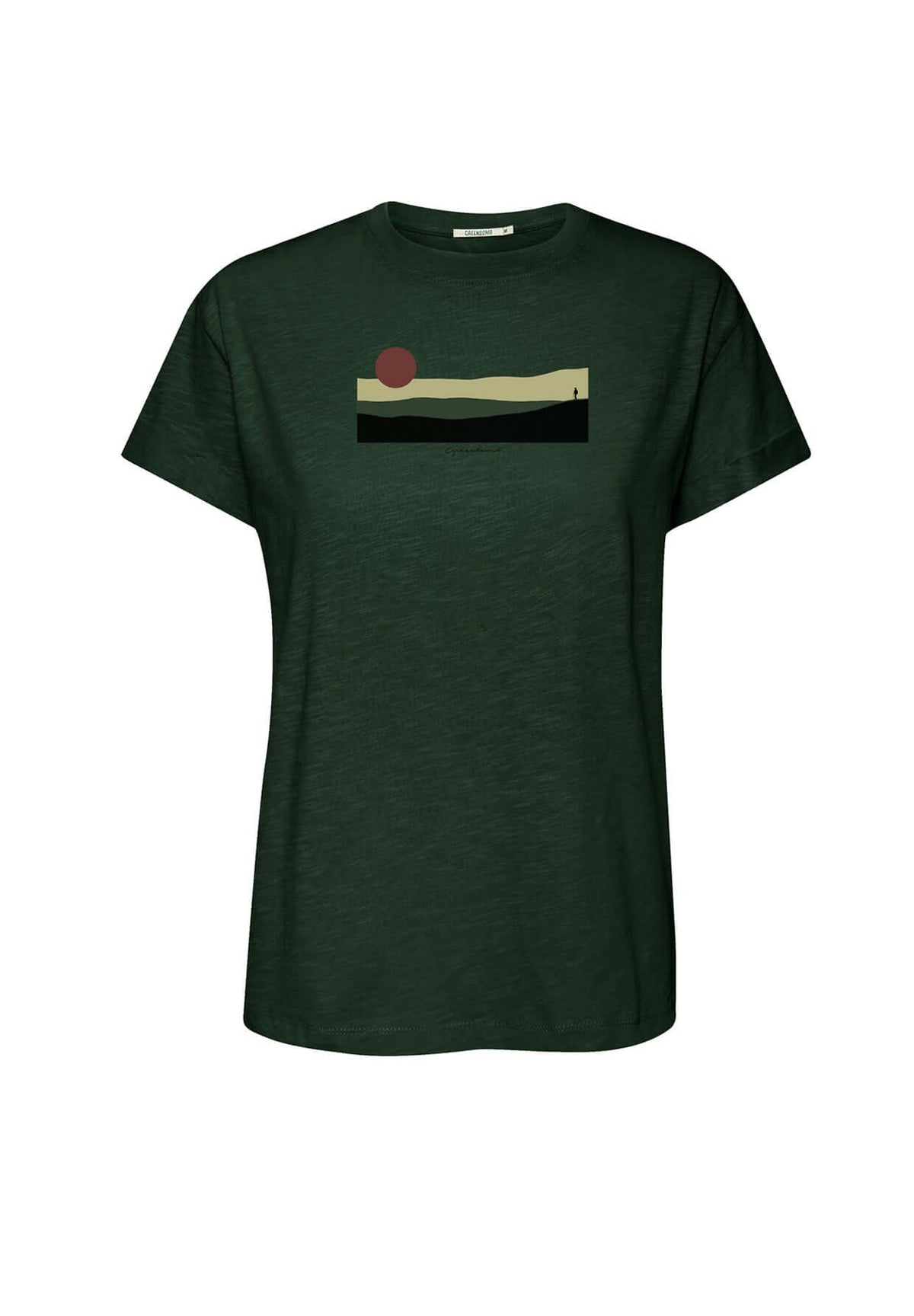 Dark Forest: Lässiges T-Shirt aus Bio-Baumwolle für Damen [20229]