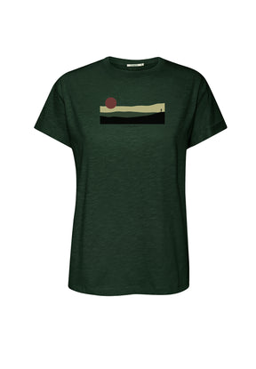 Grün:  Lässiges T-Shirt aus Bio-Baumwolle für Damen [20229]