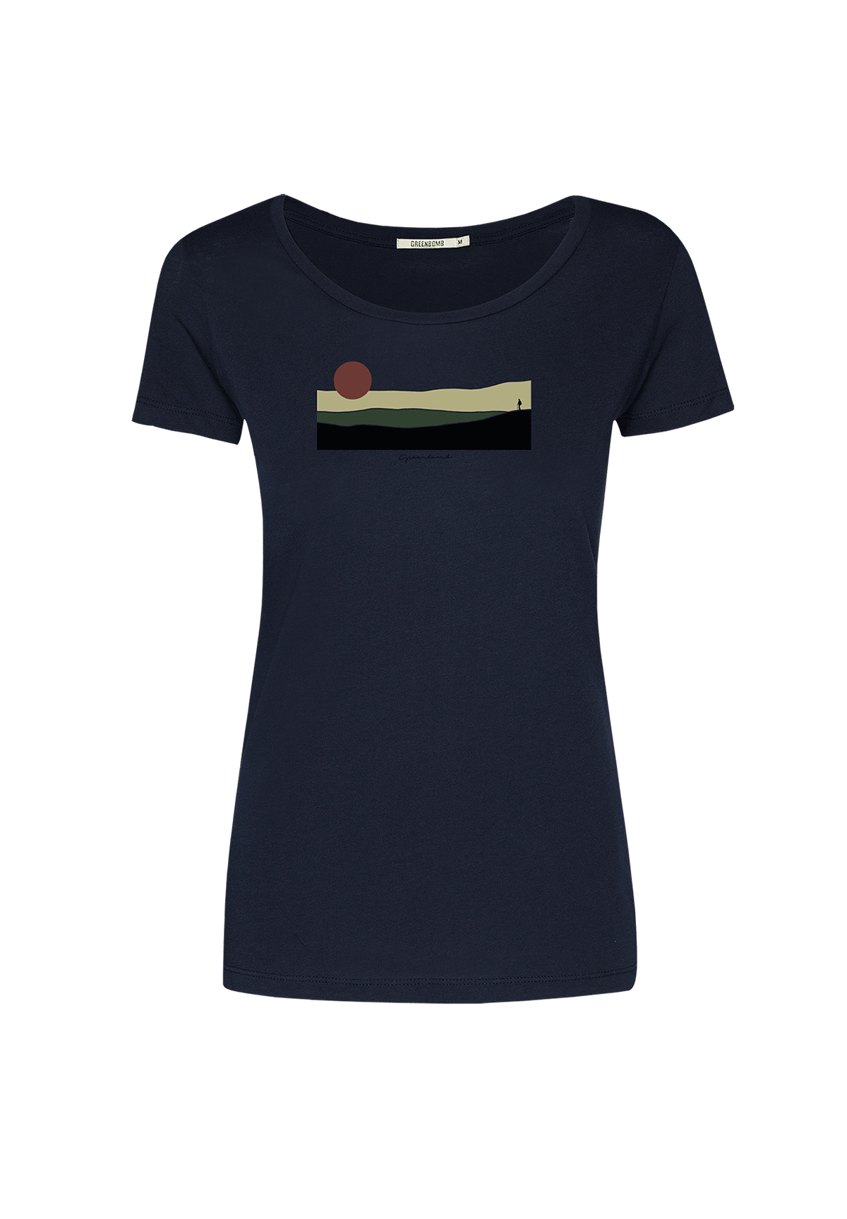 Navy: Sportliches T-Shirt aus Bio-Baumwolle für Damen [20236]