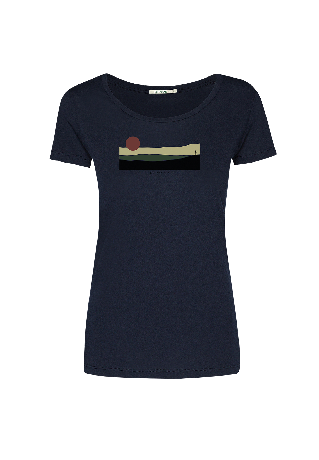 Navy: Lässiges T-Shirt aus Bio-Baumwolle für Damen [20236]