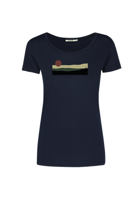 Navy: Lässiges T-Shirt aus Bio-Baumwolle für Damen [20236]