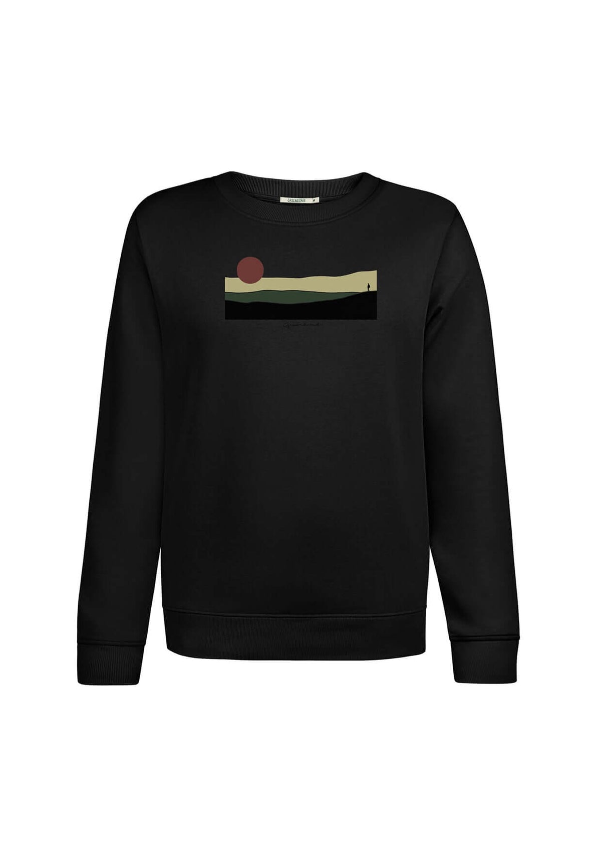 Black: Gemütliches Sweatshirt aus Bio-Baumwolle für Damen [20237]
