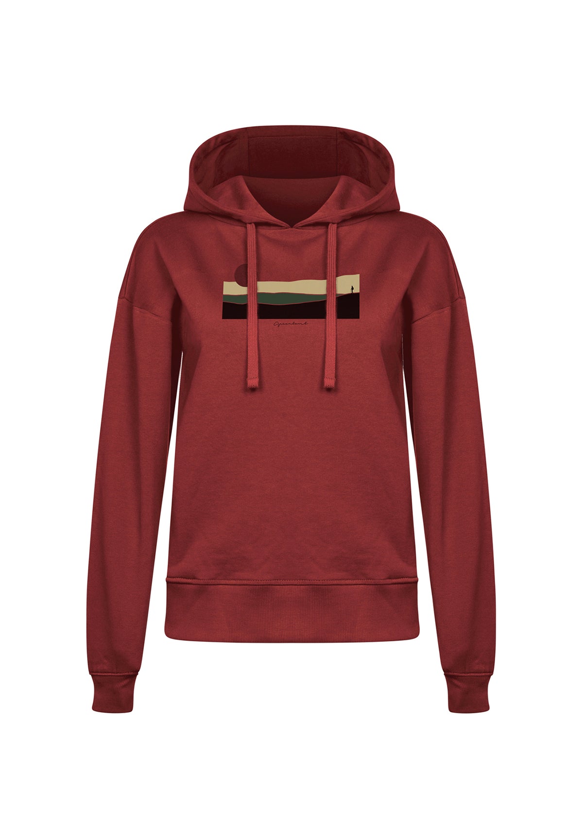 Red Berry: Gemütlicher Hoodie aus Bio-Baumwoll Mix für Damen [20238]