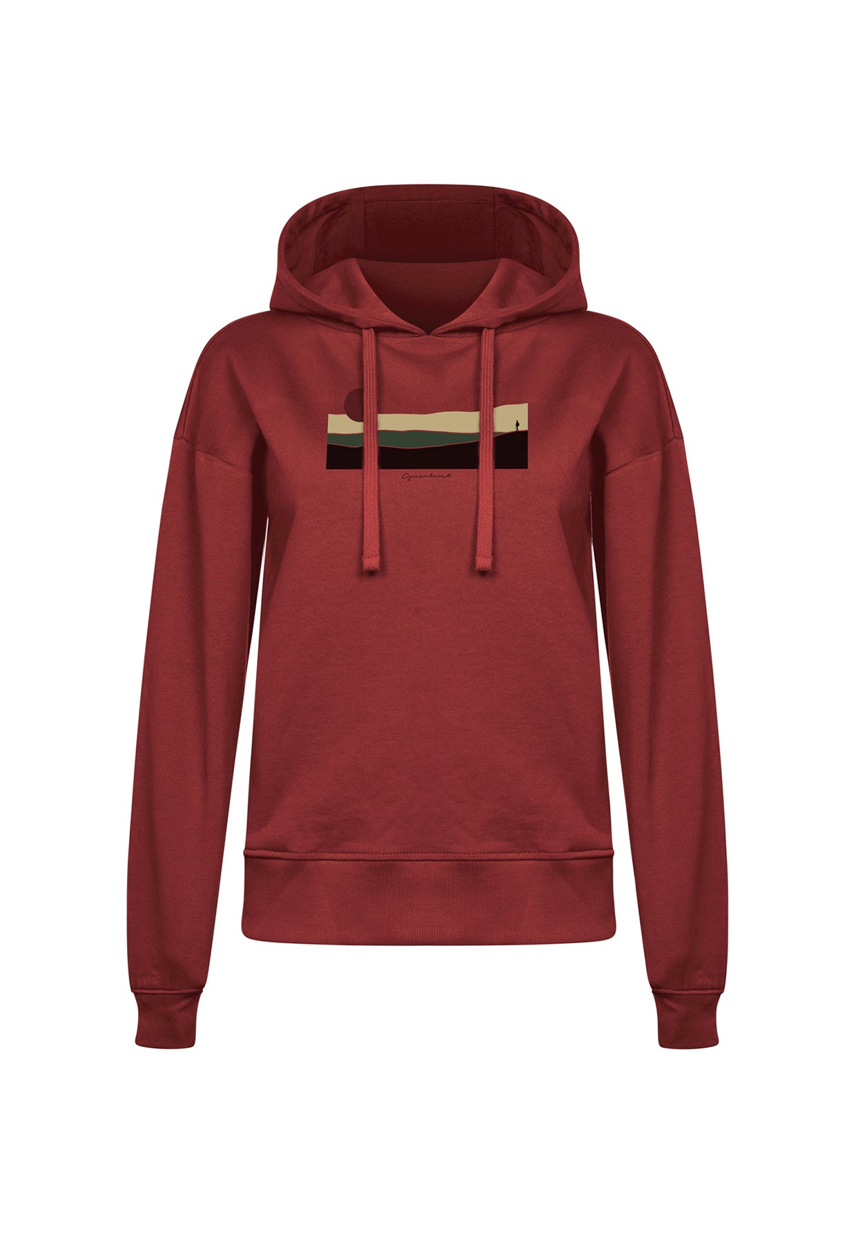 Red Berry: Gemütlicher Hoodie aus Bio-Baumwoll Mix für Damen [20238]