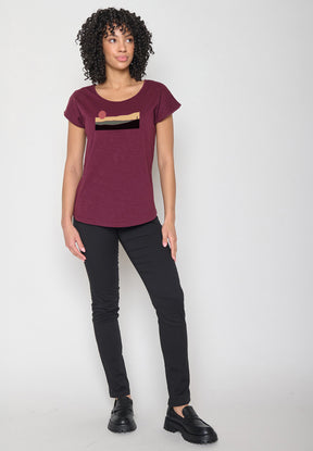 Velvet Rain: Sportliches T-Shirt aus Bio-Baumwolle für Damen [20244]