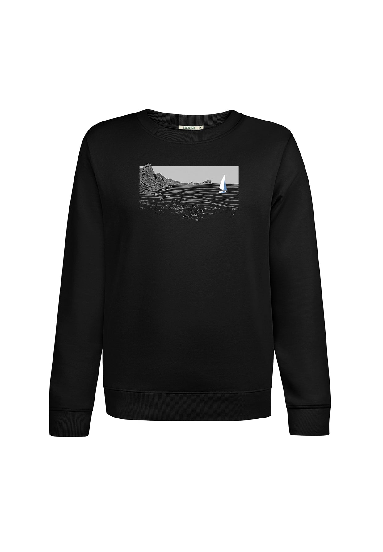 Schwarz:  Gemütliches Sweatshirt aus Bio-Baumwolle für Damen [20261]