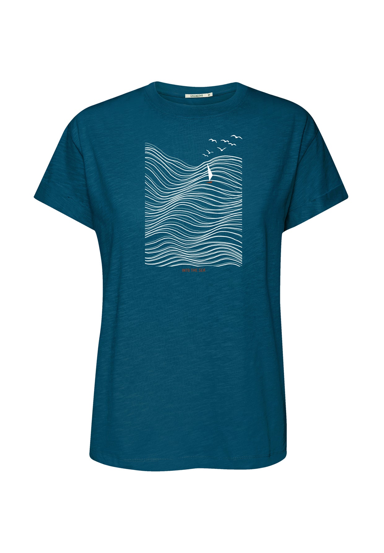 Rich Blue: Lässiges T-Shirt aus Bio-Baumwolle für Damen [20303]