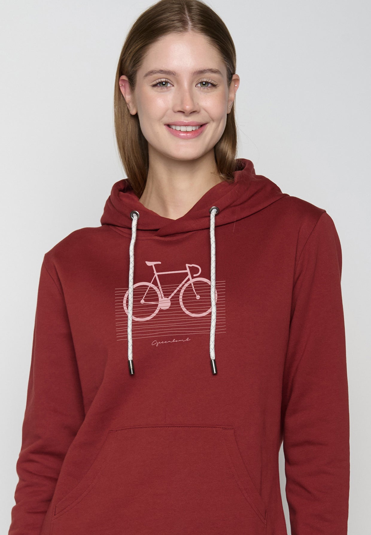 Rot:  Gemütlicher Hoodie aus Bio-Baumwolle für Damen [20310]