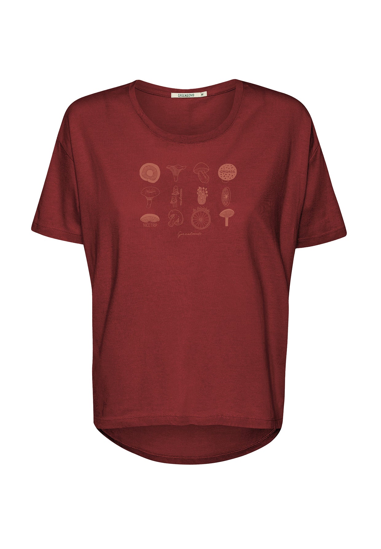 Rot:  Lässiges T-Shirt aus Bio-Baumwoll Mix für Damen [20314]