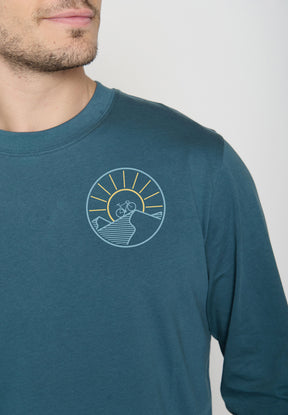 Blau:  Elegantes Longsleeve für Herren [20324]