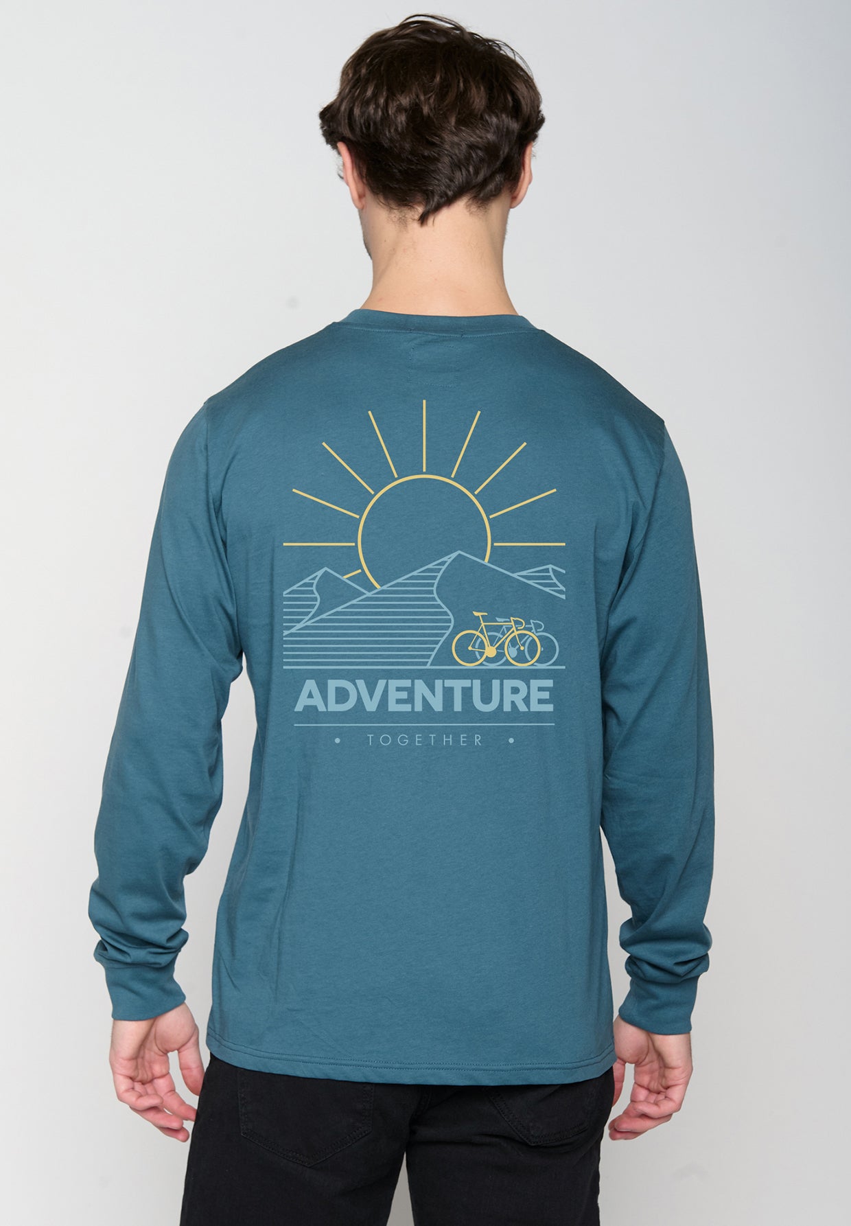 Blau:  Elegantes Longsleeve für Herren [20325]
