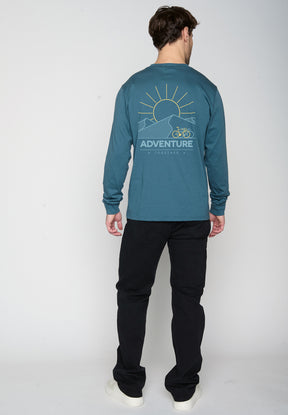 Blau:  Elegantes Longsleeve für Herren [20326]