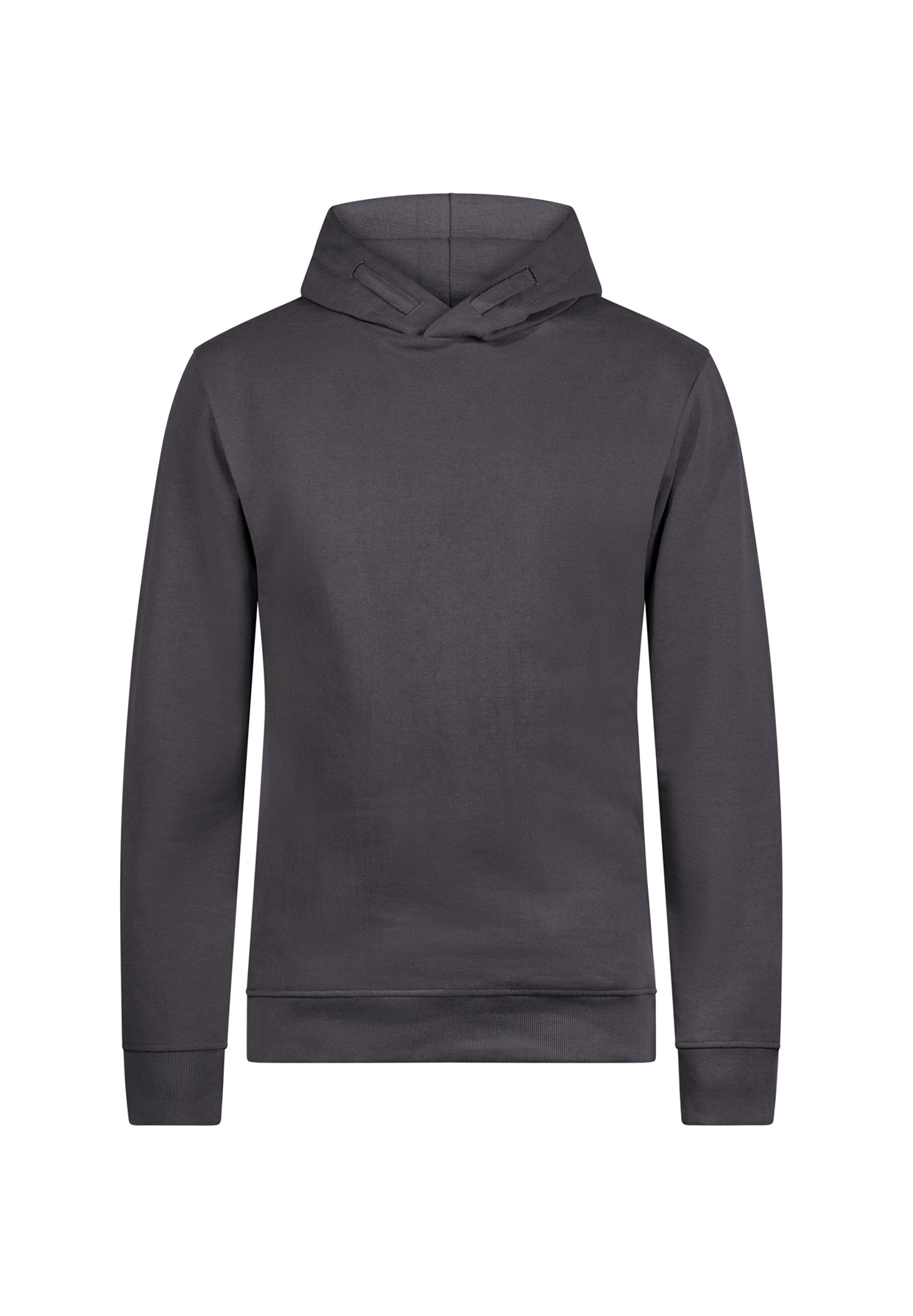 Anthracite: Kuschliger Hoodie aus Bio-Baumwolle für Herren [20327]