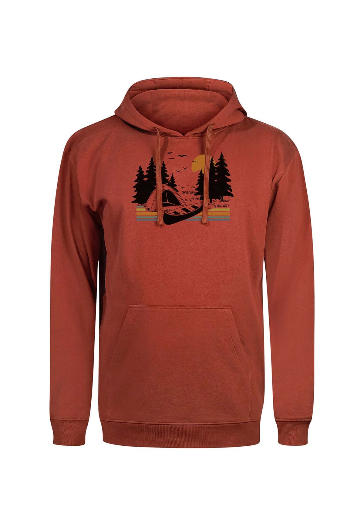Dark Clay: Gemütlicher Hoodie aus Bio-Baumwolle für Herren [20331]