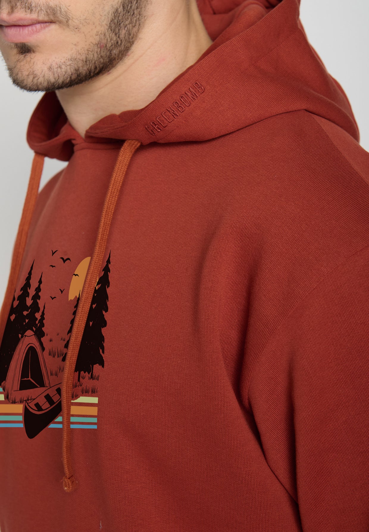 Grau:  Gemütlicher Hoodie aus Bio-Baumwolle für Herren [20334]