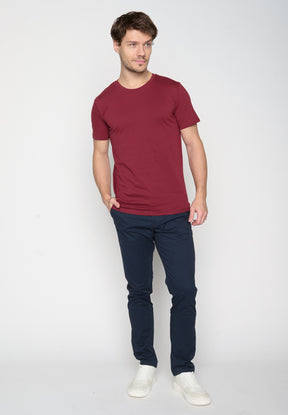 Burgundy: Sportliches T-Shirt aus Bio-Baumwolle für Herren [20355]