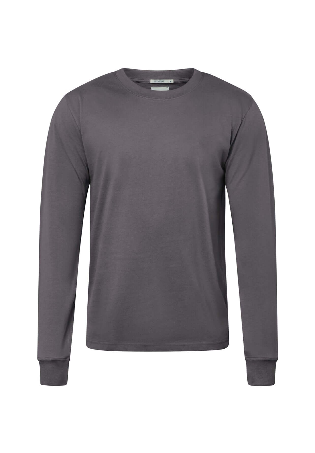Anthracite: Sportliches Longsleeve für Herren [20361]