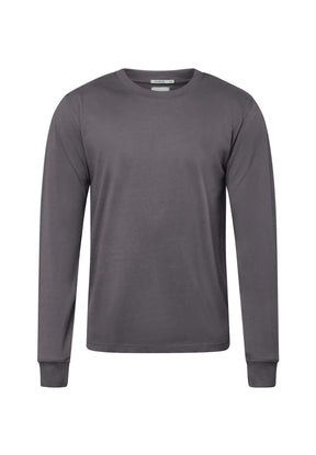 Anthracite: Sportliches Longsleeve für Herren [20361]