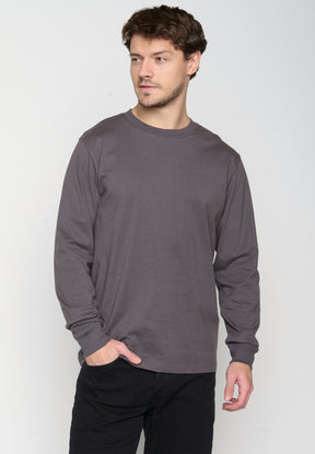 Grau:  Elegantes Longsleeve für Herren [20362]
