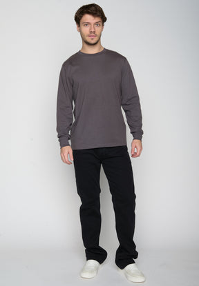 Grau:  Elegantes Longsleeve für Herren [20363]