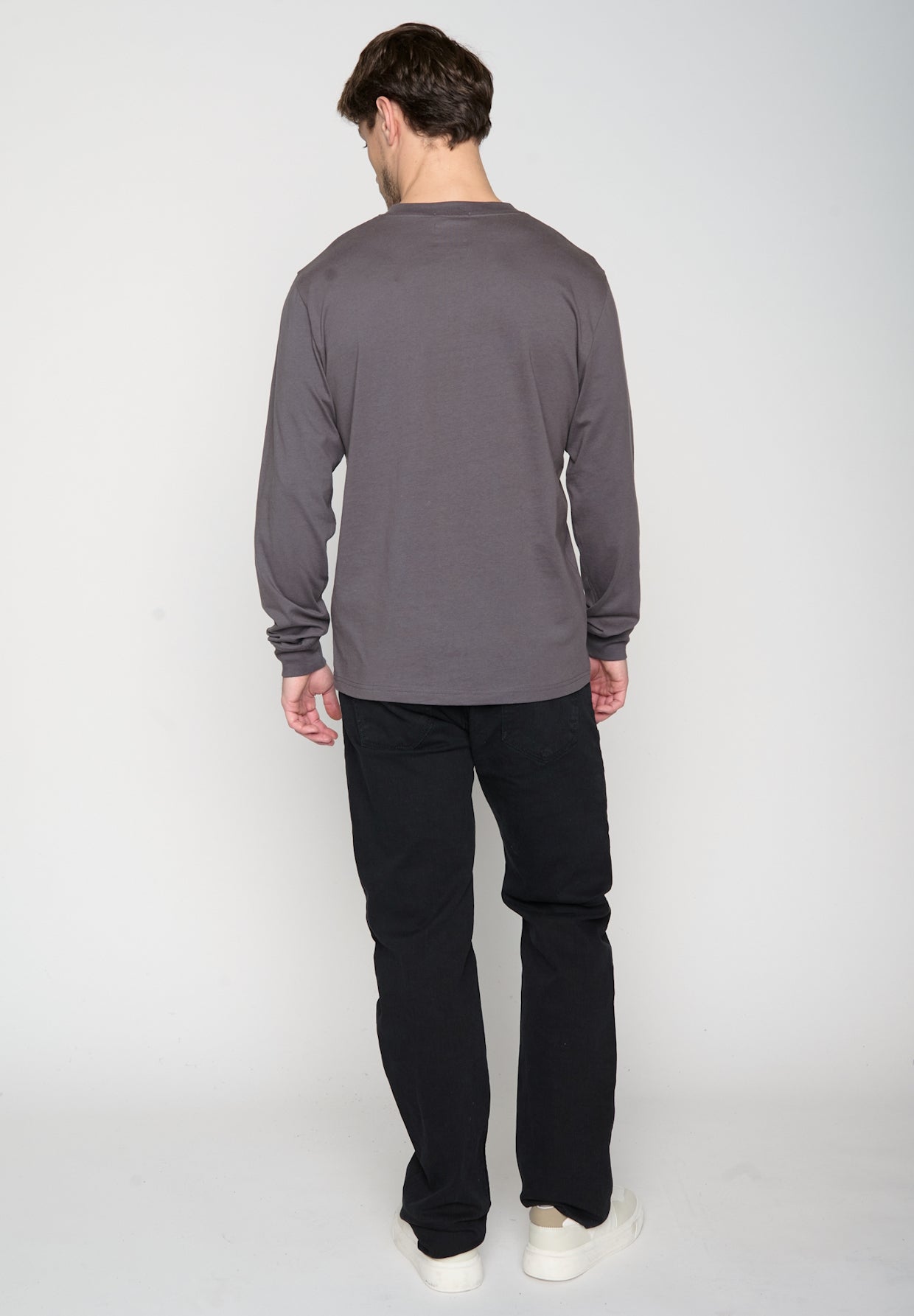Grau:  Elegantes Longsleeve für Herren [20366]