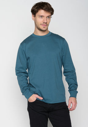 Blau:  Elegantes Longsleeve für Herren [20368]