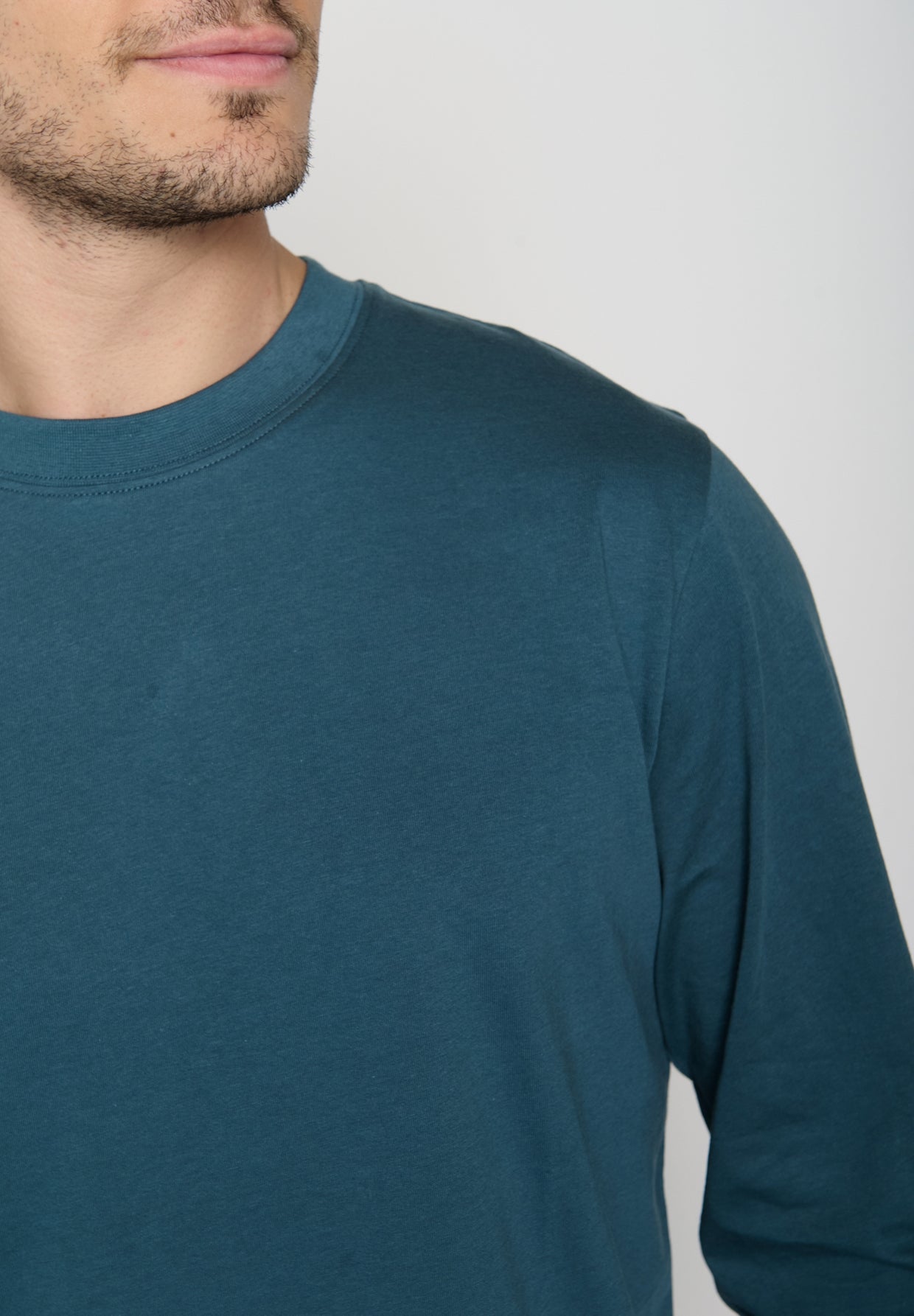 Blau:  Elegantes Longsleeve für Herren [20370]