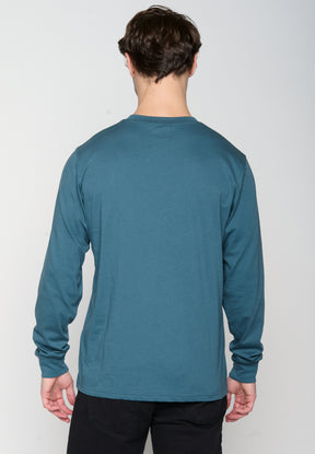 Blau:  Elegantes Longsleeve für Herren [20371]