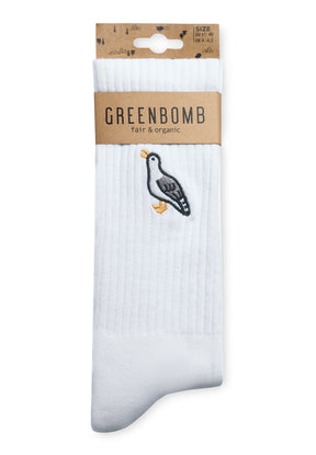 Weiß:  Lässige Socken aus Bio-Baumwoll Mix für Unisex [20380]