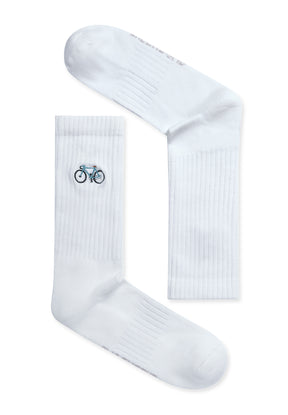White: Lässige Socken aus Bio-Baumwoll Mix für Unisex [20383]