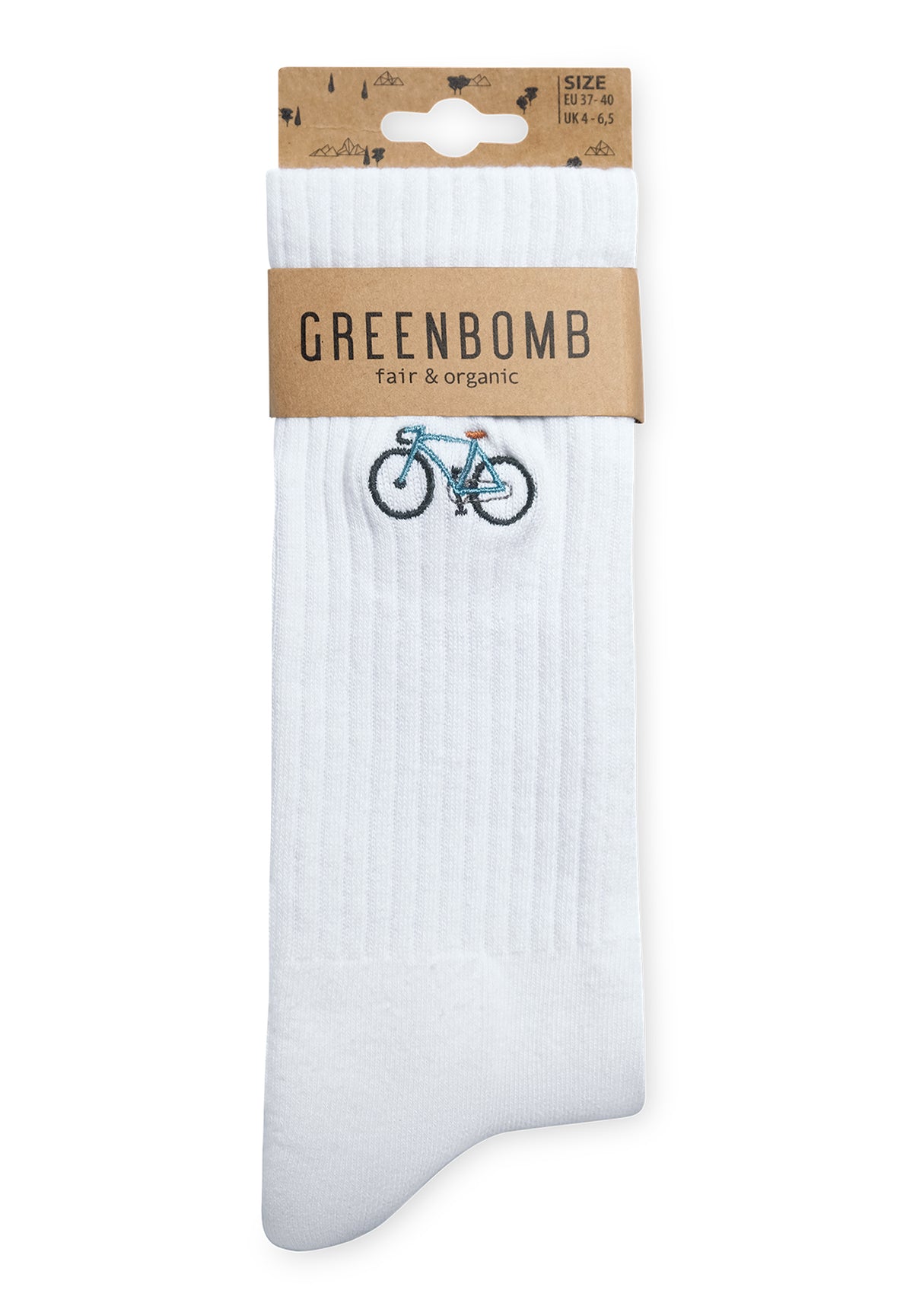 White: Lässige Socken aus Bio-Baumwoll Mix für Unisex [20384]