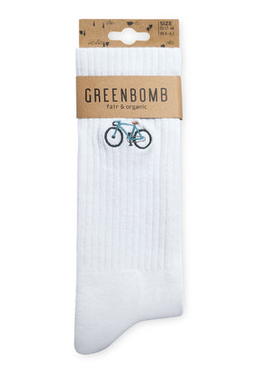 White: Lässige Socken aus Bio-Baumwoll Mix für Unisex [20384]