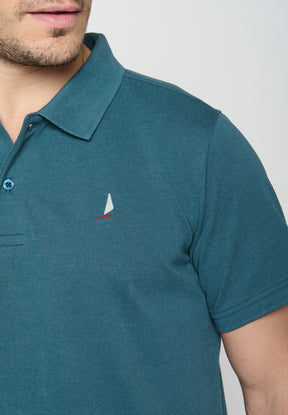 Blau:  Sportliches Polo aus Baumwoll-Mix für Herren [20388]