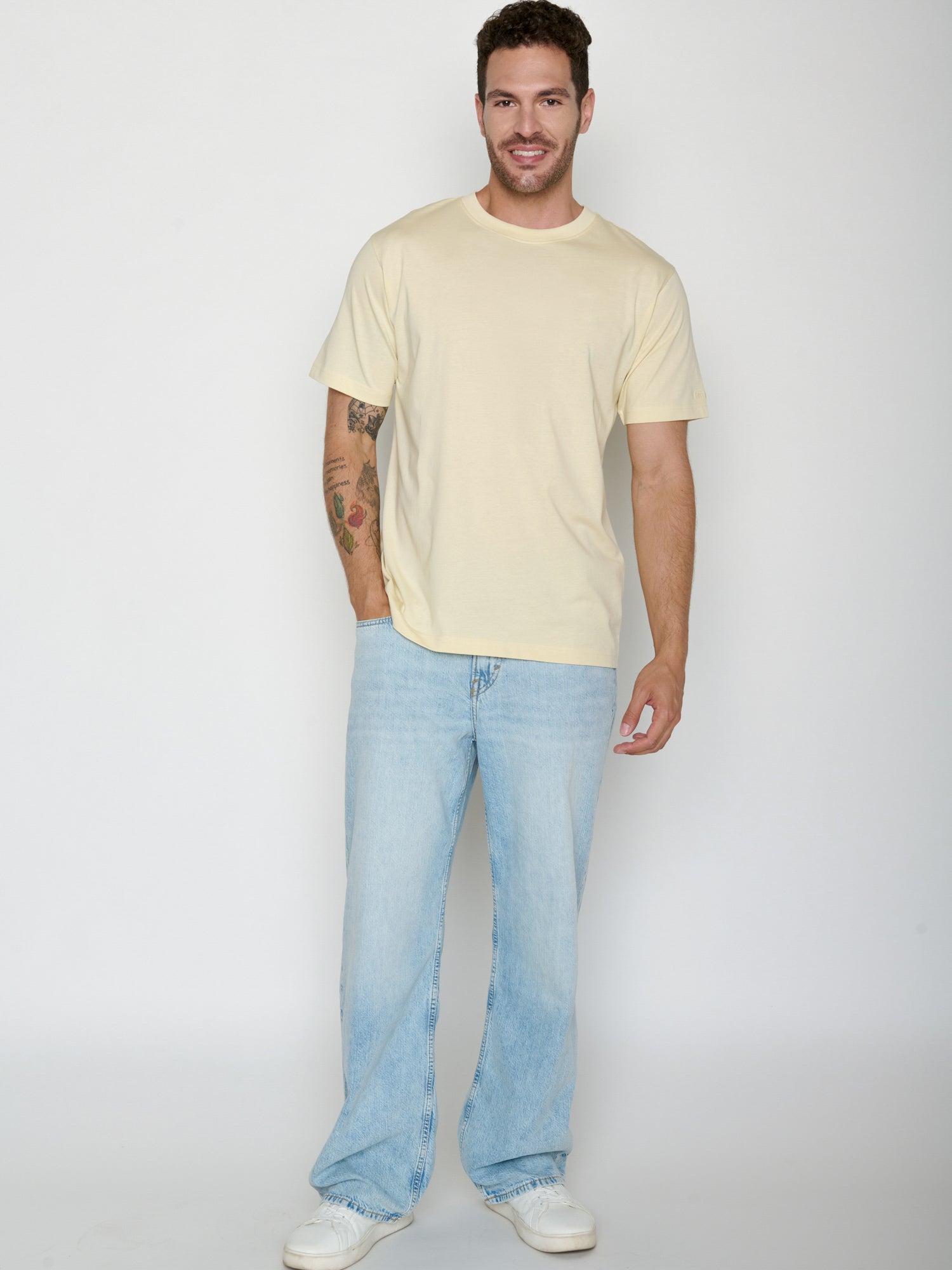 Vanilla Ice: Lässiges Oversize-T-Shirt aus Bio-Baumwolle für Herren [20446]