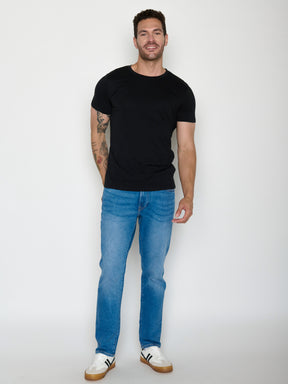 Schwarz:  Sportliches T-Shirt aus Bio-Baumwolle für Herren [20452]