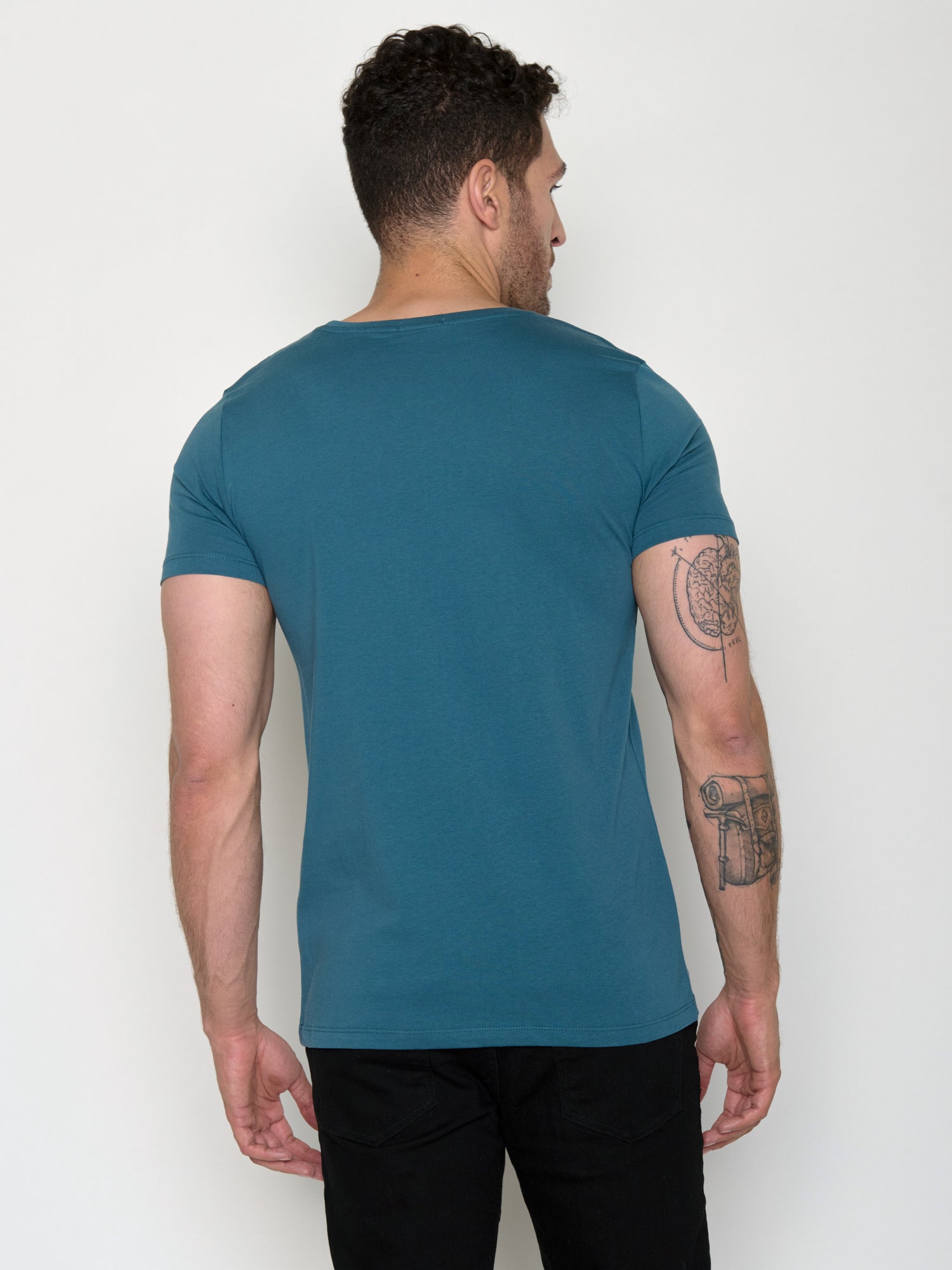 Blau:  Sportliches T-Shirt aus Bio-Baumwolle für Herren [20458]
