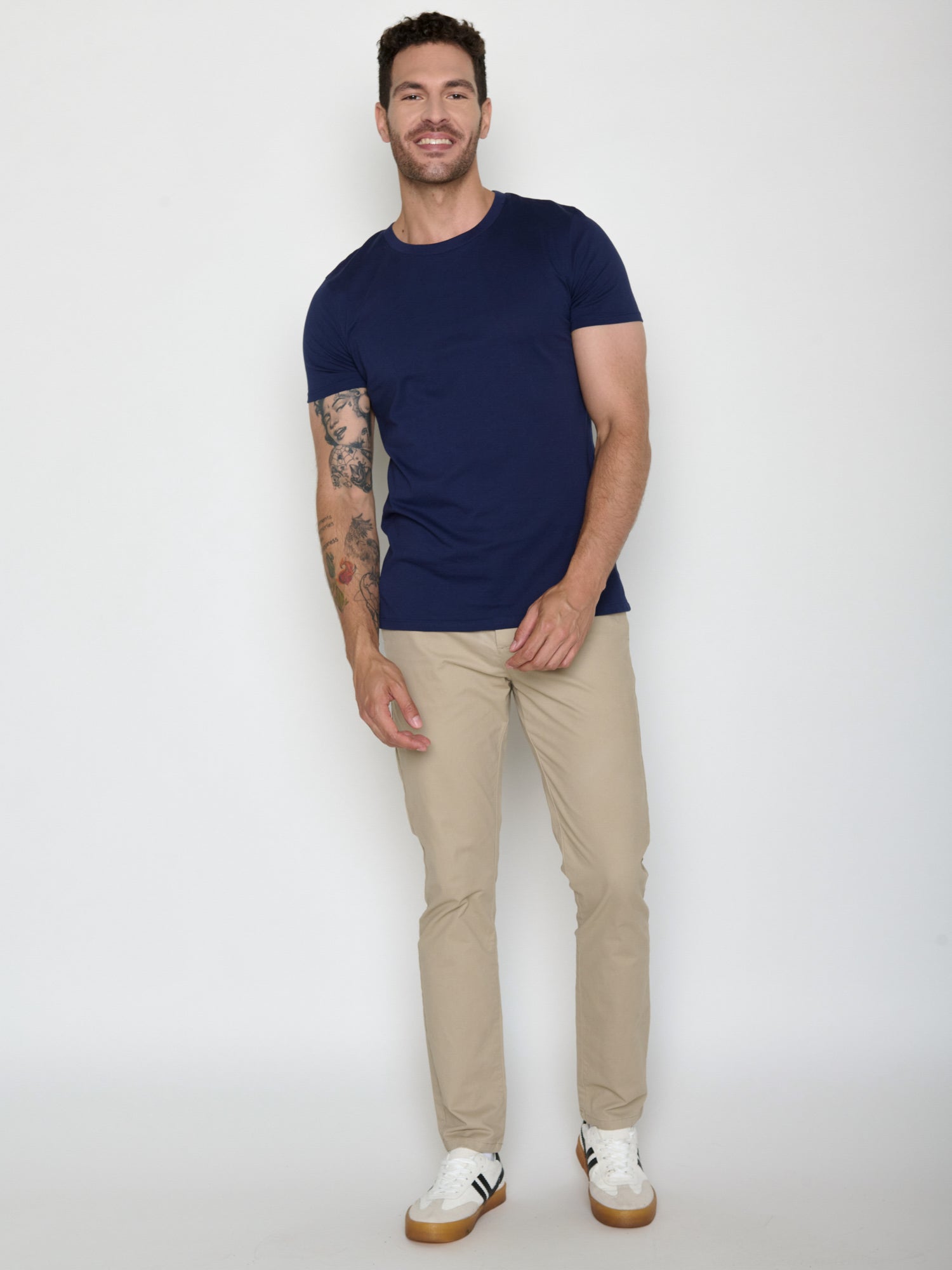 Blau:  Sportliches T-Shirt aus Bio-Baumwolle für Herren [20467]